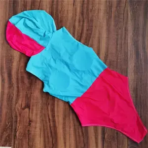 2023 nuevo traje de baño de una pieza para mujer, traje de baño Sexy con cordones florales para mujer, traje de baño sólido, ropa de playa de verano, traje de baño con volantes - Product Image 4