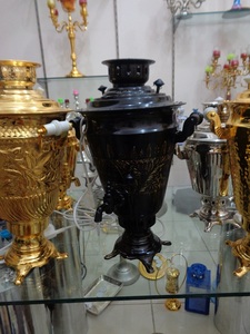 Samovar เหล็ก Samovar ทองเหลืองโบราณที่ทันสมัย - Product Image 3