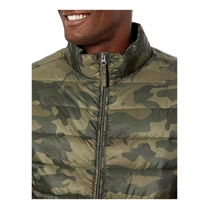 Chaqueta de Lona Acolchada Impermeable y Cómoda para Hombre, Otoño Invierno 2025, Venta al por Mayor, Logotipo Personalizado Bordado, Cuello Mao, Camuflaje - Product Image 3