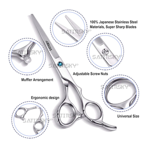 Gran oferta, juego de peluquería, tijeras de peluquero de acero inoxidable japonés de 6,5 "con caja para hombres, mujeres, mascotas, uso en salón de casa - Product Image 2