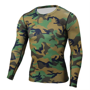 Custom Men's Rash Guard <b>Compression</b> <b>Shirts</b>-UPF50+ Quick Dry Spandex/Polyester Breathable Anti-Bacterial Long Sleeve - Product Image 4