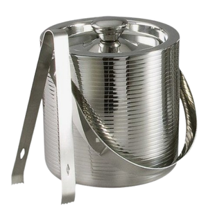 Classic Double-Walled Stainless Steel <b>Ice</b> <b>Bucket</b> <b>with</b> Insulation <b>Lid</b> Handle Tongs Beverage Chiller for Parties Wine Cooler - Product Image 6