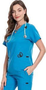 Profesional médico Scrub Sets Médicos Enfermeras Hospital Unisex Jogger uniformes algodón al por mayor más tamaño logotipo personalizado 2025 - Product Image 5