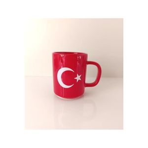 Vetro 320 ml ceramica tazza bandiera turca stella mezzaluna tè caffè acqua - Product Image 1