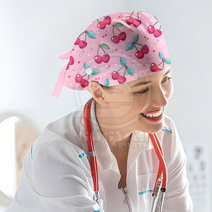 High Quality Durable Breathable Comfortable 100% Cotton Medical Hat Customized Color Logo Unisex <b>Top</b> Selling Sublimated Light - Product Image 4