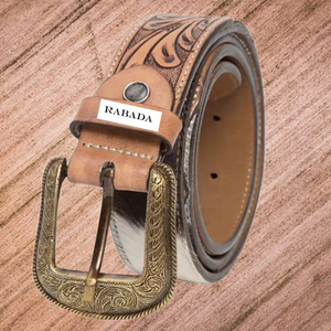 Ceintures en cuir fantaisie Ceinture en cuir de vachette véritable de l'Ouest avec des cheveux et un fouet cousu Fabricant et grossiste - Product Image 4