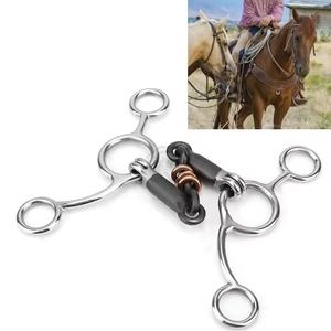 บิตขี่ม้าคุณภาพสูง ทำจากสแตนเลสอย่างดี สภาพใหม่ ปากบิตโค้งต่ำ พร้อมห่วงหลวม  ขายส่ง - Product Image 2