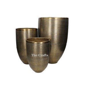 Maceta de hierro de diseño ventajoso con soporte de Color dorado para el hogar, Hotel y decoración de jardín, maceta de plantas - Product Image 5