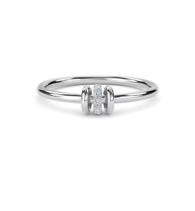 Bague élégante avec charme en diamant créé en laboratoire, pierres taille marquise, sertissage pavé, or blanc, parfaite pour les hommes, à porter en soirée - Product Image 5