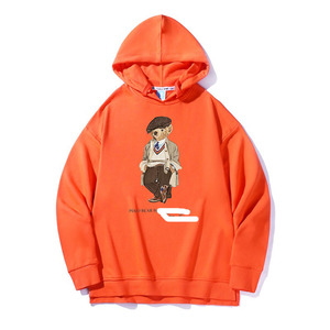 เสื้อฮู้ดดี้ผู้หญิงพรีเมียม แขนยาว ลายการ์ตูนหมี ระบายอากาศได้ดี ผ้าเทอร์รี่สำหรับฤดูใบไม้ร่วง พิมพ์ลายด้วยความร้อนด้านหน้า สไตล์ลำลอง - Product Image 3