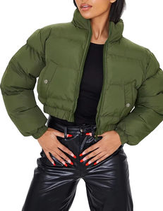 Nueva Llegada, Chaqueta Acolchada Impermeable de Invierno para Mujer, Chaqueta de Plumón con Parches, Chaqueta Corta Gruesa, Personalizable - Product Image 6