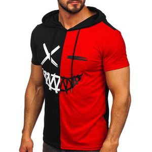 Sudaderas con capucha de manga corta con logotipo personalizado de alta calidad para hombre, Sudadera con capucha de media manga - Product Image 2