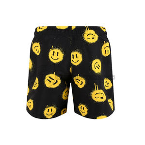<b>Men's</b> Cotton <b>Shorts</b> with Double Layer Drawstring Closure Summer for Smiley Face Design Eco-Friendly Sublimation Solid <b>Pattern</b> - Product Image 2