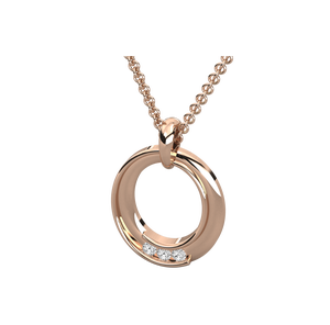 Collar con Colgante de Diseño Pavé de Lujo en Plata de Ley 925 Chapada en Oro de 18K con Circonita VVS y Cadena de Cuerda - Product Image 1