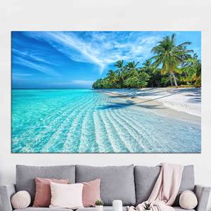 Toile imprimée : Sérénité côtière - Décoration de paysage marin tropical, TOILE ENVELOPPÉE - Product Image 1