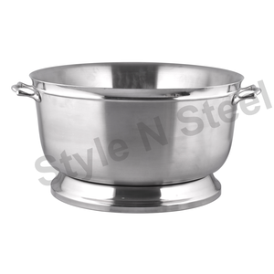 Luxury Wine Bottle Chiller Stainless Steel Wine Chiller Wholesale Price <b>Hammered</b> Wine Tub Party Metal Beverage Party Tub Handle - Product Image 1