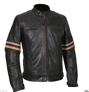 Vestes d'hiver en cuir véritable personnalisées pour hommes vestes de moto vestes de motard de qualité supérieure pour hommes avec protecteur approuvé CE - Product Image 2