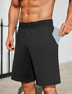 กางเกงขาสั้นตาข่ายน้ำหนักเบาระบายอากาศได้ดีสำหรับออกกำลังกายวิ่งลำลองผ้าทอกันความชื้น - Product Image 2