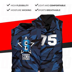 Atractiva Camiseta Deportiva con Capucha para Fútbol 7v7, Ropa Deportiva de Flag Football, Nombre y Número Impresos Personalizados, Camiseta Unisex de Alto Rendimiento para Hombre y Mujer - Product Image 6