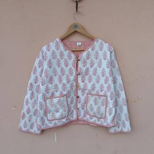 Elegante Chaqueta de algodón acolchado de invierno de TNT, recién llegado, blanco, Otoño, bordado Floral, cuello Suzani, botón corto de Tweed - Product Image 1