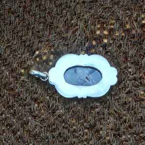 Collar de Plata de Ley 925 hecho a mano, colgante de piedras preciosas de ágata de palo Natural, joyería de moda, sello 925 para regalos de fiesta para niños - Product Image 4