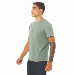 T-shirt imprimé personnalisé à col rond pour hommes T-shirts à col rond épais de 300 g/m² en tissu 100% coton de qualité supérieure style de rue - Product Image 3