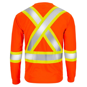 Hi Vis Orange Mesh <b>Construction</b> Reflective Security Multi-Pockets Disposable Workwear Coverall Safety Vest Safety Clothing - Product Image 6