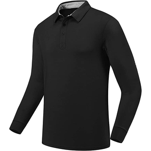 เสื้อโปโลแขนยาวสำหรับผู้ชาย, ใหม่ฤดูร้อนผ้าฝ้ายลำลองระบายอากาศน้ำหนักเบาแห้งเร็วหลากสี - Product Image 3