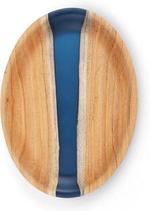 Custom <b>Large</b> Natural Solid Wood Epoxy Serving <b>Tray</b> Elegant Handmade Rustic Sushi Food Fruit Dessert Coffee <b>Tray</b> Decorative - Product Image 4