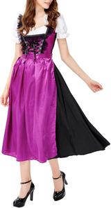 Robe midi dirndl écologique pour femmes en gros / Costume bavarois d'Oktoberfest pour femmes à taille naturelle - Product Image 6