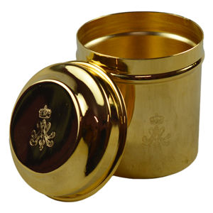 Diseño de Tarro para Galletas Chapado en Oro con Metal de Latón, Decoración para el Hogar y la Cocina, Diseño de Calidad, Contenedor de Almacenamiento de Alimentos - Product Image 1