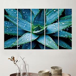 Affiche sur toile de plantes succulentes imprimées, art mural botanique moderne, lot de 5 toiles - Product Image 1