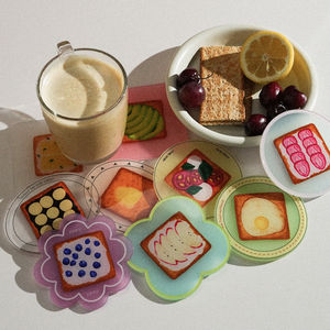 Sous-verre en acrylique personnalisé, translucide, transparent, logo personnalisé, sous-verre pour boissons, décoration de table en plastique durable - Product Image 2