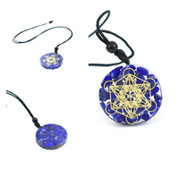 Orgonite Pendentif Collier Metatron Cube Résine Pendentif Cosmique Guérison Cristal Géométrie Sacrée Chakra Collier Méditation Bijoux