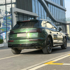 Runde fibra de carbono para Audi Q5 Q5L <span class=keywords><strong>Sportback</strong></span> 2021-2023, Kit de carrocería de estilo AT mejorado, alerón difusor trasero de labio delantero negro brillante - Product Image 5