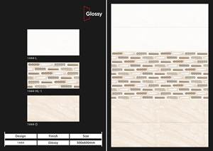 Azulejo de pared de cerámica de 300x600mm Azulejo de pared de mármol blanco a juego 30x60cm Azulejos de suelo 8mm de espesor - Product Image 3