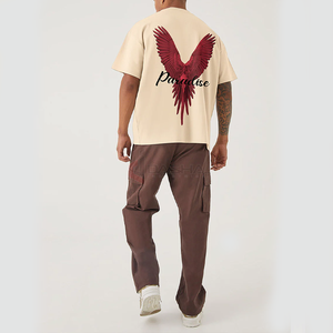 Venta al por mayor 100% algodón 250GSM 180GSM Pantalla personalizada & Impresión digital Lujo High Street Fashion Logo Tee Fabricante - Product Image 1