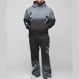 Printed Design Relaxed Fit Men <b>Oversized</b> Tracksuit Hooded Pullover Loose <b>Joggers</b> for Hip Hop Streetwear Fashion - Product Image 4