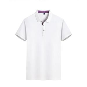 Camiseta Polo Blanca Lisa con Logotipo Personalizado, Ropa de Trabajo de Manga Corta, Color Sólido Estampado, Transpirable y Cómoda - Product Image 4