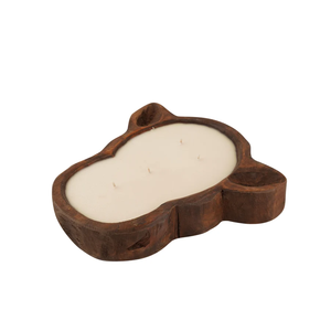Hot Selling Acacia Cow Wood Dough Bowl Candle <b>Table</b> Decoration Farmhouse Unique <b>Gift</b> Handmade From Vietnam - Product Image 2