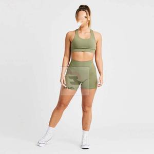 Pantalones cortos de Yoga de LICRA de cintura alta para mujer Pantalones cortos de fitness transpirables con colores personalizados - Product Image 5