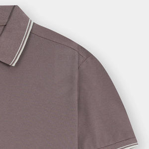 Polo con logotipo personalizado para hombre, ropa informal de verano OEM, tejido de punto de algodón transpirable, manga corta, color sólido - Product Image 4