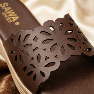 รองเท้าแตะแบบเปิดนิ้วเท้า Cocoa Comfort Canvas หนังแท้ ยาง TPR น้ำหนักเบา บุนุ่ม ลายพิมพ์ Evergreen รุ่น 489 BR - Product Image 2