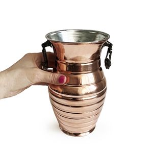 Jarrón de Cobre Estilo Rústico Hecho a Mano Shark Anatolia con Asa de Latón, Capacidad de 1650 ml, Jarrón Decorativo para Mesa, Ideal para Aniversarios - Product Image 5