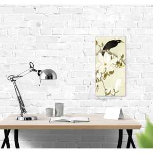 Impresión artística de Myna sobre rama de magnolia de Ohara Koson, elegante decoración de pared, PLAQUE - Product Image 2