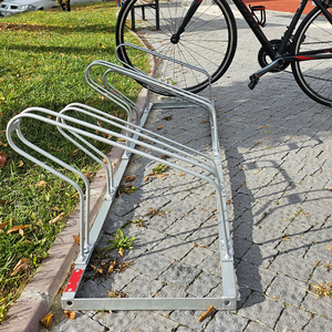 Support de stationnement vertical pour vélos en acier galvanisé, 5 pièces, 175 x 40 cm, ECO - Product Image 1