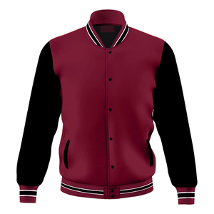 Veste de baseball personnalisée en polyester et coton de qualité supérieure, avec logo brodé personnalisé, pour hommes. - Product Image 4