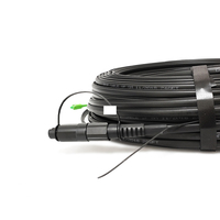 Kabel Patch Fiber Single Mode Tahan Air LSZH untuk Luar Ruangan, Disesuaikan untuk 1 2 4 POE Jaringan IP