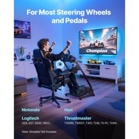 Support de volant de course VEVOR réglable et pliable pour simulateur de cockpit compatible avec Logitech G29 G27 G920 G923 Thrustmaster T300RS T300GT T248