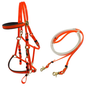 Brida anatómica ecuestre del caballo del fabricante, acolchada suave, muchas opciones de colores, fabricación de Pakistán - Product Image 5